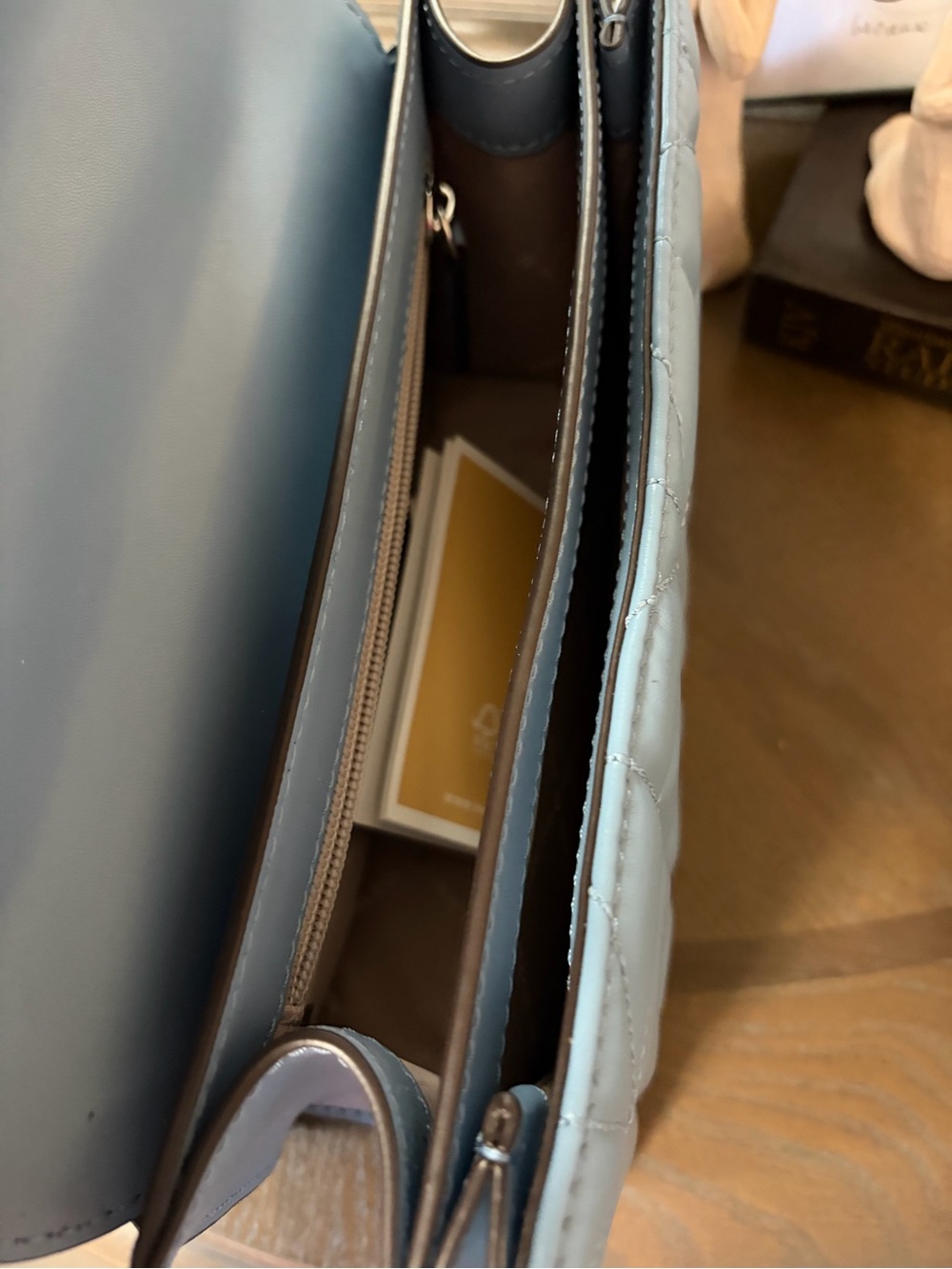 Michael Kors Quilted Light Blue Crossbody Bag - Picture 3 of 3